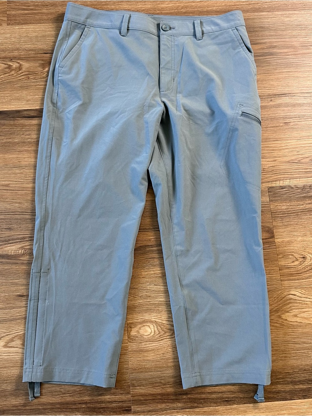 Eddie Bauer Ripstop Crop Stretch Pants Gray Womens 10 Hiking Outdoor Cargo GORP